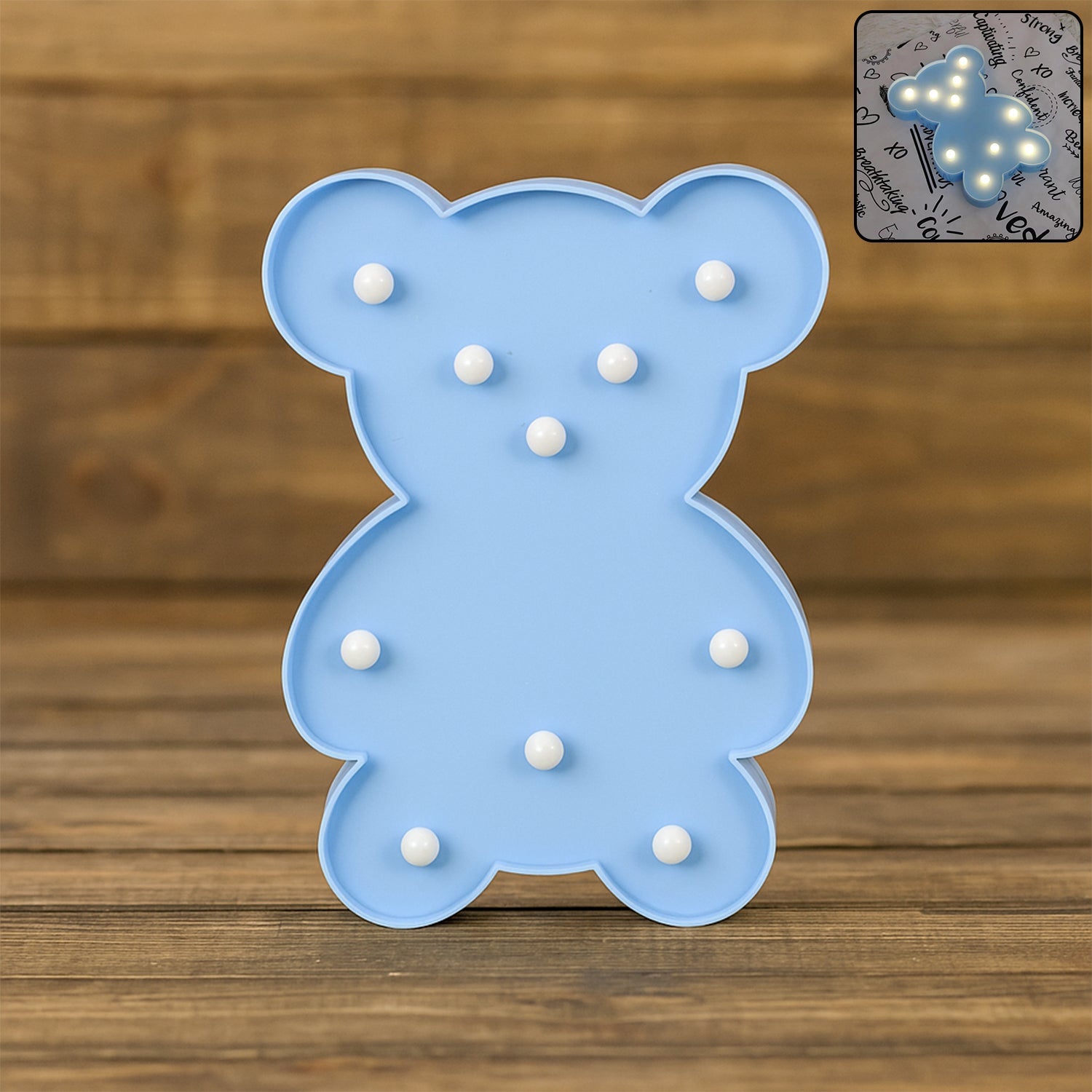 Teddy Bear Shape LED Decorative Night Light (1 Pc) Teddy Bear Shape LED Decorative Night Light (1 Pc)